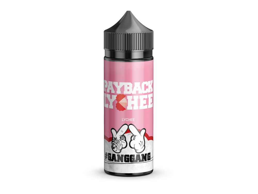 GangGang Aroma Payback Lychee 10 ml - Konzentriertes Aroma für Vaping mit Litschi-Geschmack, nicht pur zu verwenden. Sicher verpackt in einer 120 ml Flasche von RavenSmoke DE.