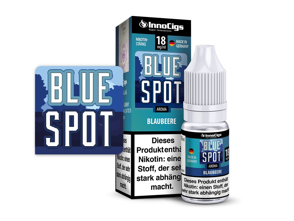 InnoCigs Liquid – Blue Spot Blaubeeren mit intensivem Beerengeschmack