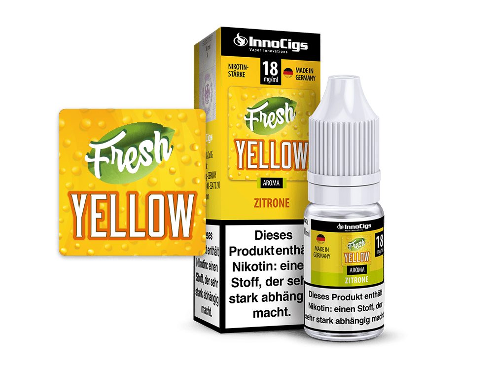 InnoCigs Liquid – Fresh Yellow Zitrone für intensiven Zitronengeschmack