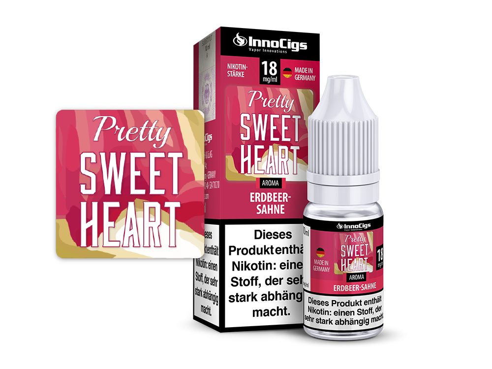 InnoCigs Liquid – Pretty Sweetheart Sahne-Erdbeer für cremig-fruchtigen Genuss