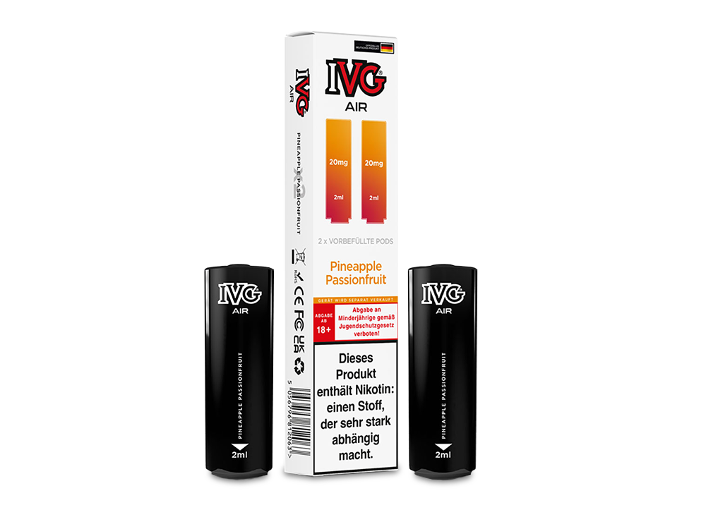 IVG AIR Pods – 2 ml Nikotinsalz Cartridges für AIR 2in1 Akku