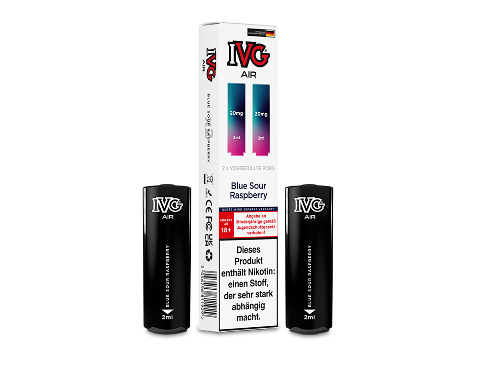 IVG AIR Pods – 2 ml Nikotinsalz Cartridges für AIR 2in1 Akku