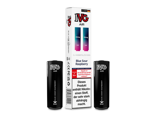 IVG AIR Pods – 2 ml Nikotinsalz Cartridges für AIR 2in1 Akku