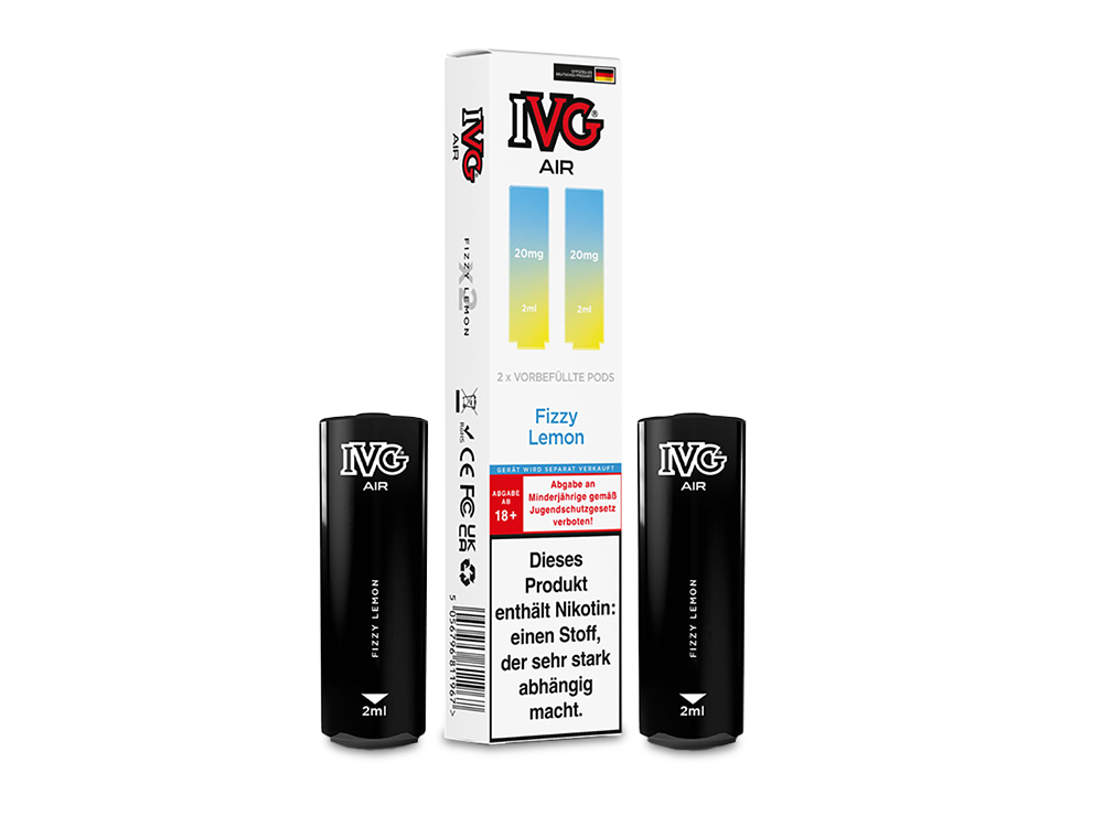 IVG AIR Pods – 2 ml Nikotinsalz Cartridges für AIR 2in1 Akku
