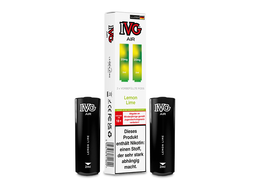 IVG AIR Pods – 2 ml Nikotinsalz Cartridges für AIR 2in1 Akku