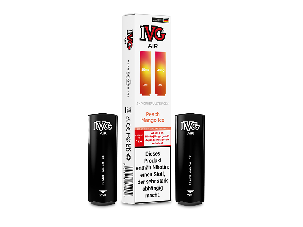 IVG AIR Pods – 2 ml Nikotinsalz Cartridges für AIR 2in1 Akku