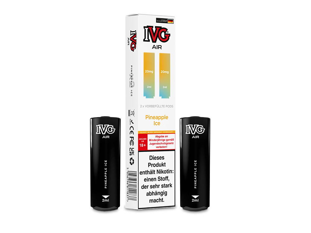 IVG AIR Pods – 2 ml Nikotinsalz Cartridges für AIR 2in1 Akku