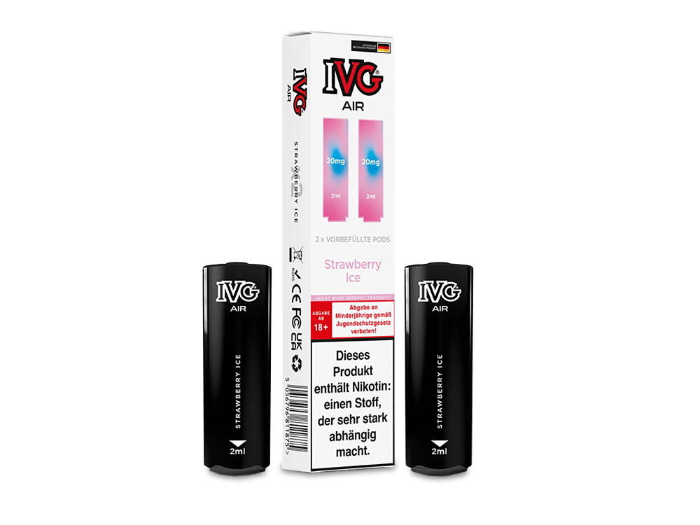 IVG AIR Pods – 2 ml Nikotinsalz Cartridges für AIR 2in1 Akku
