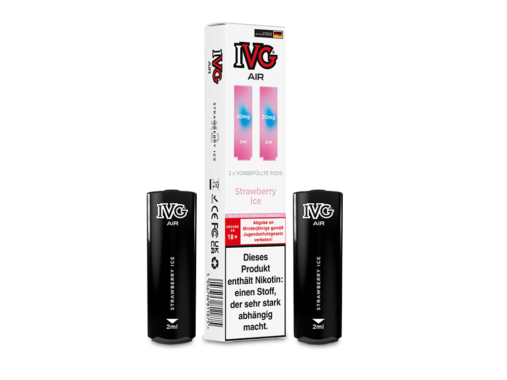IVG AIR Pods – 2 ml Nikotinsalz Cartridges für AIR 2in1 Akku