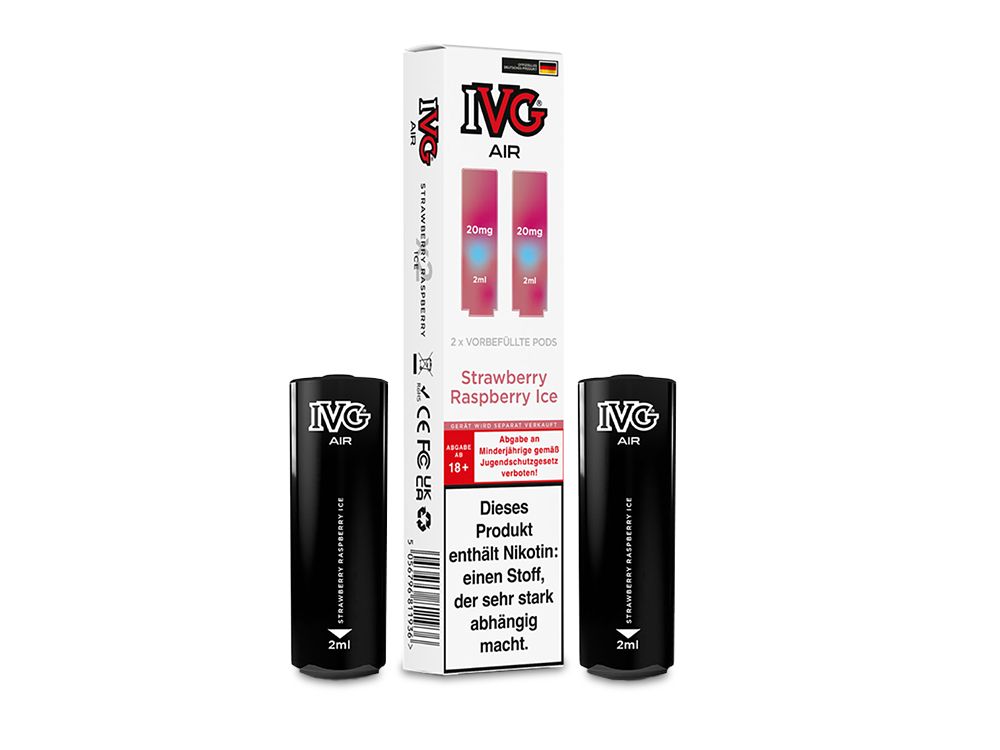 IVG AIR Pods – 2 ml Nikotinsalz Cartridges für AIR 2in1 Akku