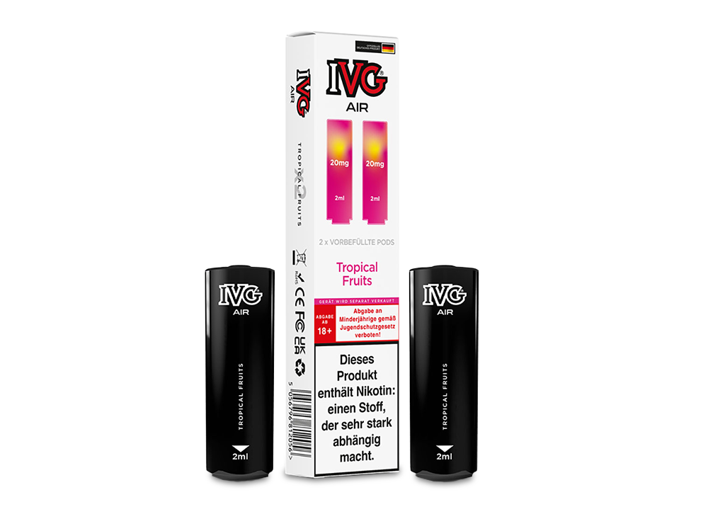 IVG AIR Pods – 2 ml Nikotinsalz Cartridges für AIR 2in1 Akku