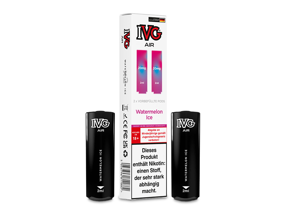 IVG AIR Pods – 2 ml Nikotinsalz Cartridges für AIR 2in1 Akku