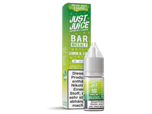 Just Juice Bar Lemon & Lime Nikotinsalz Liquid bei liquidsandmore Dreieich