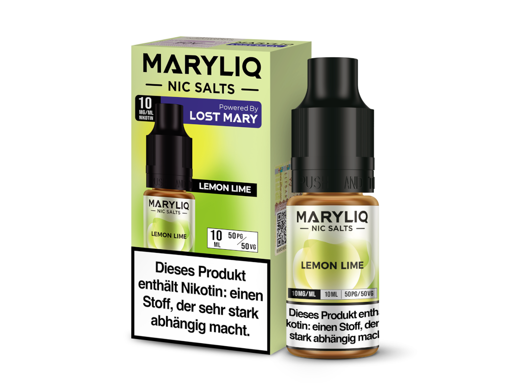 MARYLIQ Nikotinsalz Liquid Lemon Lime - Produktdetails und Anwendungshinweise für E-Zigaretten
