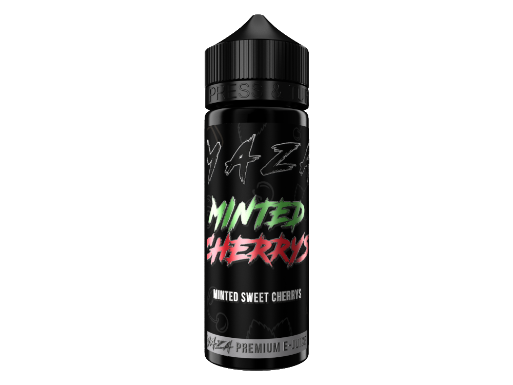 Produktbeschreibung für MaZa Longfills 10 ml Minted Cherrys, hoch dosiertes Aromakonzentrat für Dampfer, welches die Kombination von Kirsch- und Minzgeschmack hervorhebt.