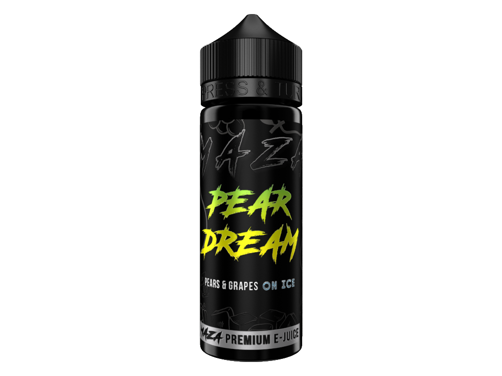 MaZa Longfills 10 ml - Pear Dream: Produktdetails und Hinweise zu Aromen sowie Sicherheitsinformationen gemäß CLP-Verordnung.