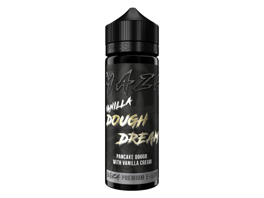 MaZa Longfills 10 ml Vanilla Dough Dream - Produktabbildung der 120 ml Liquidflasche mit 10 ml intensivem Aroma.