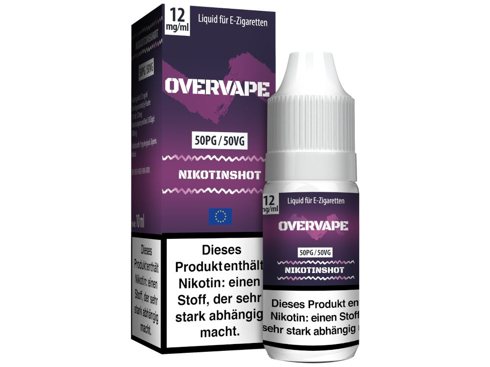 Overvape - 10ml Nikotin Shot - 50VG/50PG