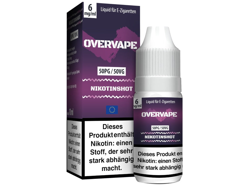 Overvape - 10ml Nikotin Shot - 50VG/50PG