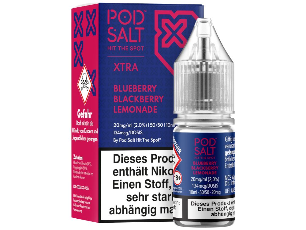 Pod Salt X - Nikotinsalz Liquid  - Blueberry Blackberry Lemonade