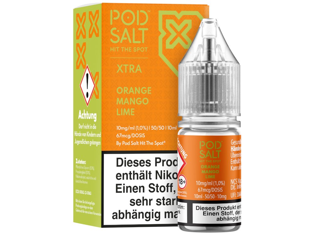 Pod Salt X - Nikotinsalz Liquid  - Orange Mango Lime