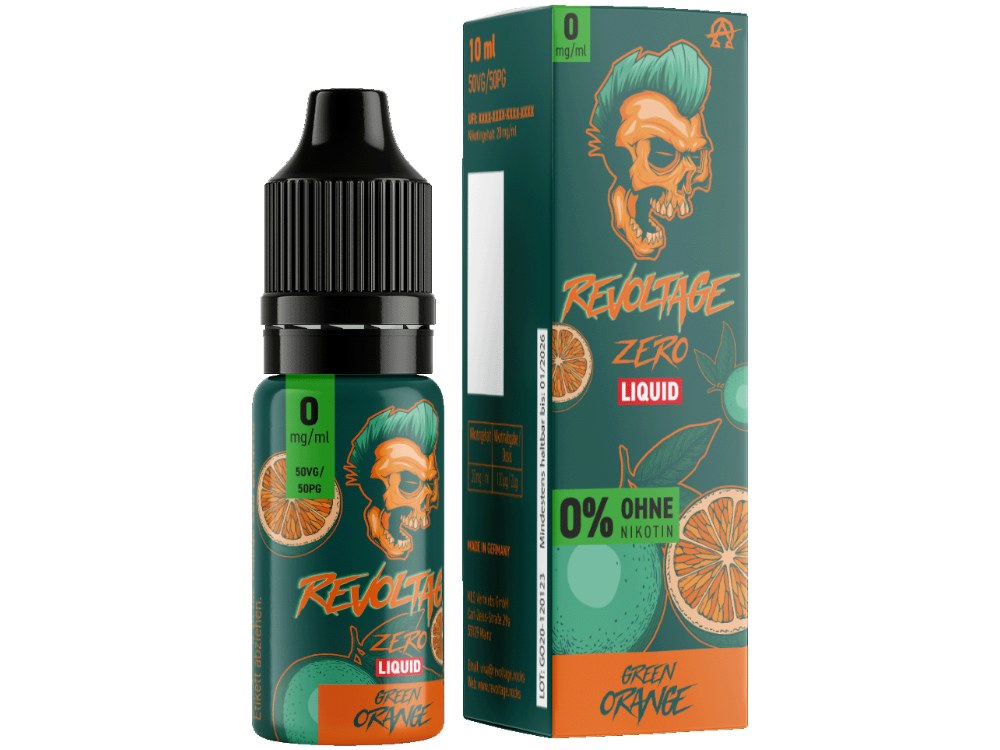 Revoltage - Hybrid Nikotinsalz Liquid - Green Orange - 0mg/ml