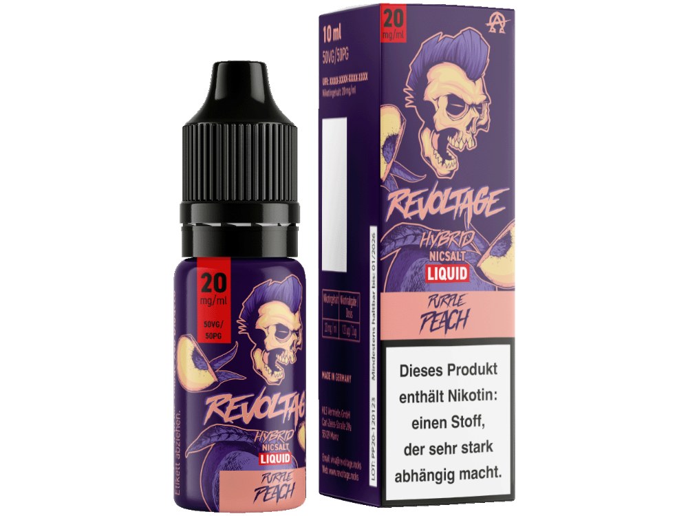 Revoltage - Hybrid Nikotinsalz Liquid - Purple Peach - 10mg/ml - 20mg/ml