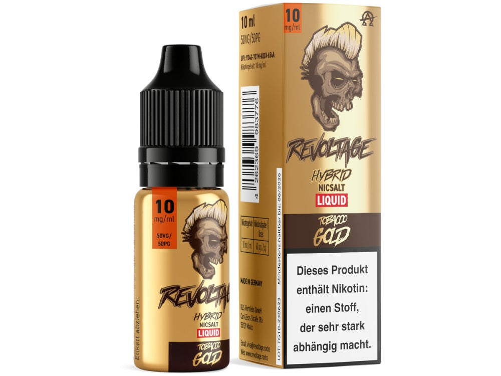 Revoltage - Hybrid Nikotinsalz Liquid - Tobacco Gold - 10mg/ml - 20mg/ml