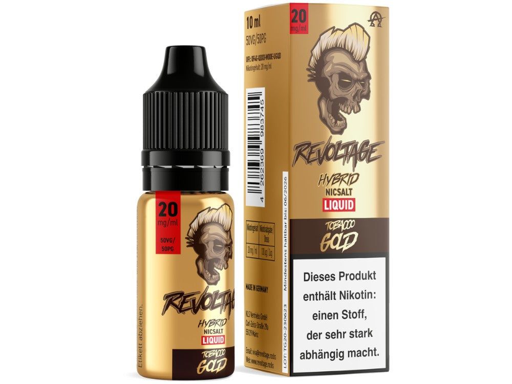 Revoltage - Hybrid Nikotinsalz Liquid - Tobacco Gold - 10mg/ml - 20mg/ml