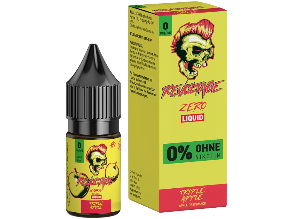 Revoltage Hybrid Tripple Apple Nikotinsalz Liquid 10ml – Fruchtiger Apfelgeschmack, wahlweise 0/10/20mg