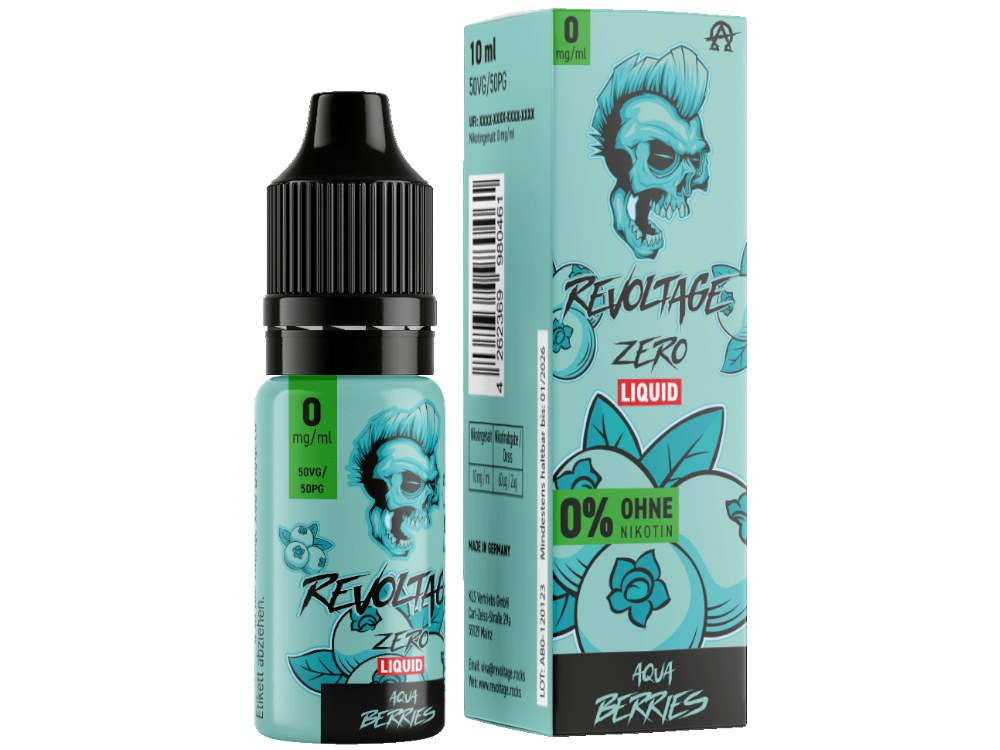 Revoltage -  Hybrid Nikotinsalz Liquid - Aqua Berries - 0mg