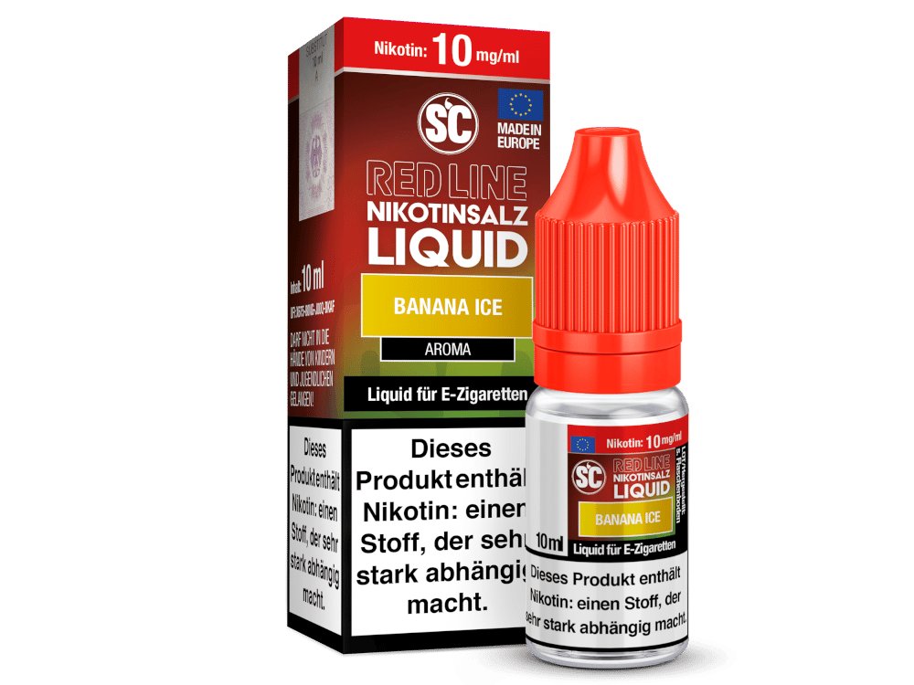 SC Red Line Banana Ice Nikotinsalz Liquid - Intensiver Bananengeschmack mit kühler Note