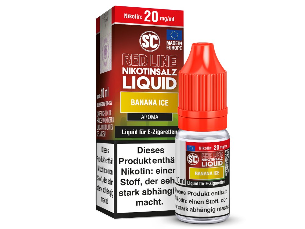 SC Red Line Banana Ice Nikotinsalz Liquid - Intensiver Bananengeschmack mit kühler Note