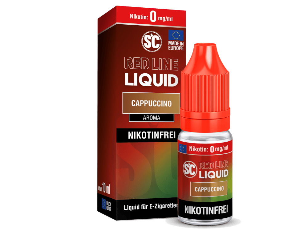 SC Red Line Cappuccino Nikotinsalz Liquid - Intensiver Kaffeegeschmack - 0-20 mg/ml