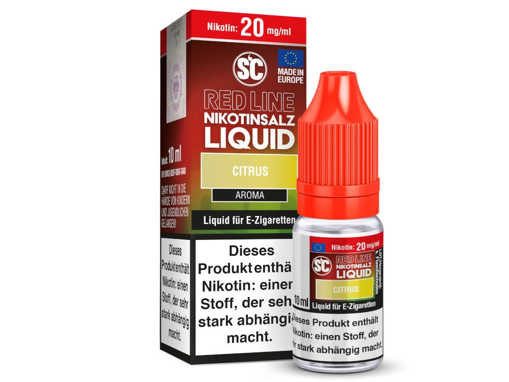 SC Red Line Citrus Nikotinsalz Liquid - Intensiver Zitrusgeschmack - 0-20 mg/ml Nikotinstärken