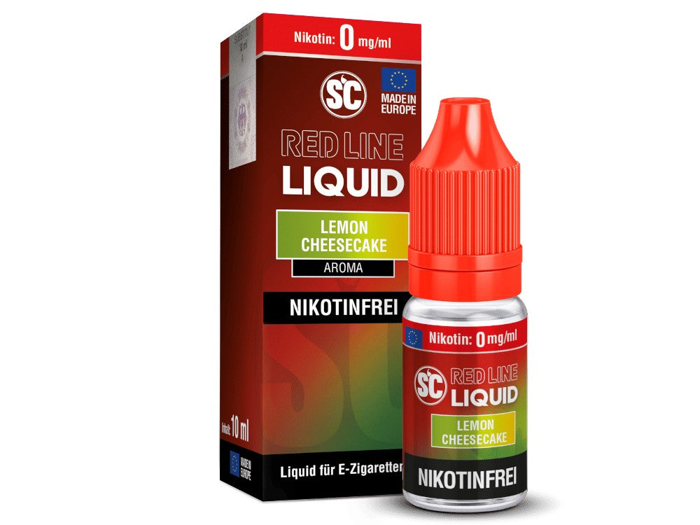 SC Red Line Lemon Cheesecake Nikotinsalz Liquid - Intensiver Geschmack von Zitronen-Käsekuchen