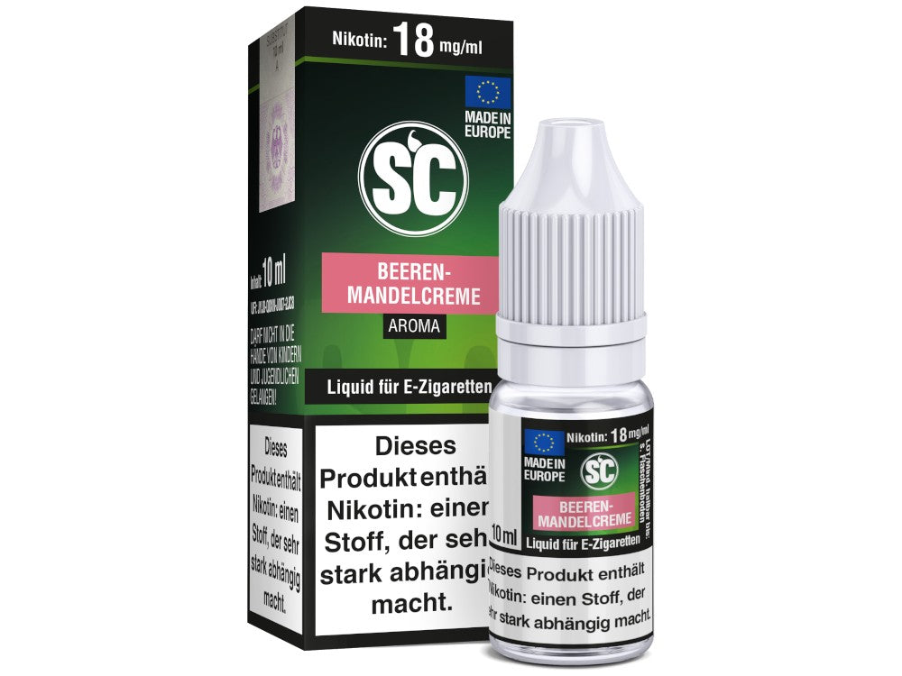 SC Liquid Beeren Mandelcreme 10 ml – Cremige Mandel trifft auf fruchtige Beeren, in 5 Nikotinstärken & nikotinfrei erhältlich