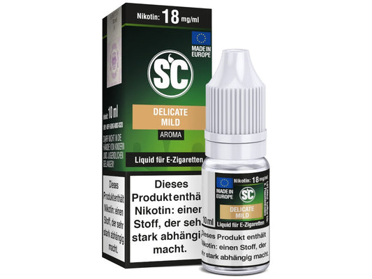 SC Liquid Delicate Mild Tabak – Sanfter, klassischer Tabakgeschmack für ein angenehmes Dampferlebnis