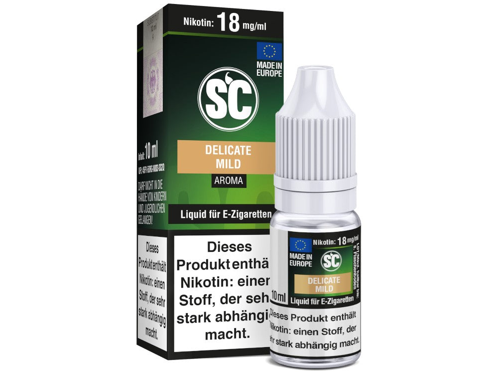 SC Liquid Delicate Mild Tabak – Sanfter, klassischer Tabakgeschmack für ein angenehmes Dampferlebnis