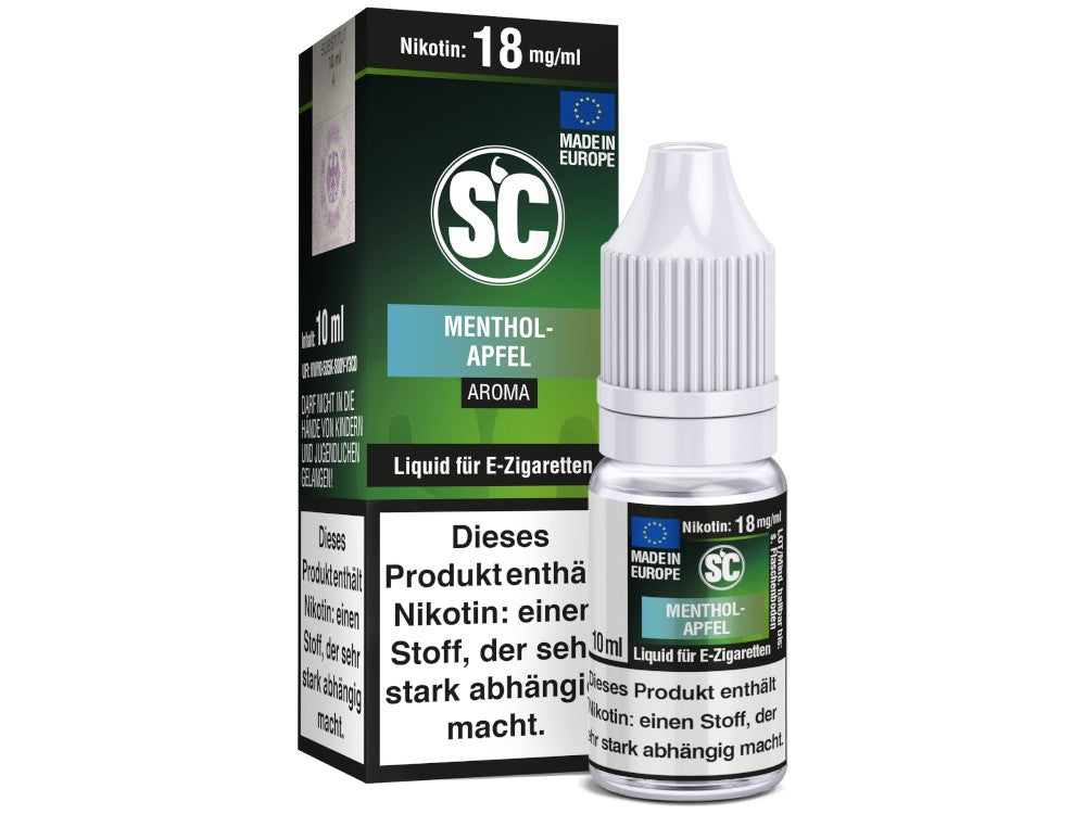 SC Liquid Menthol-Apfel – Frischer Apfel trifft auf kühle Menthol-Note für intensiven Geschmack