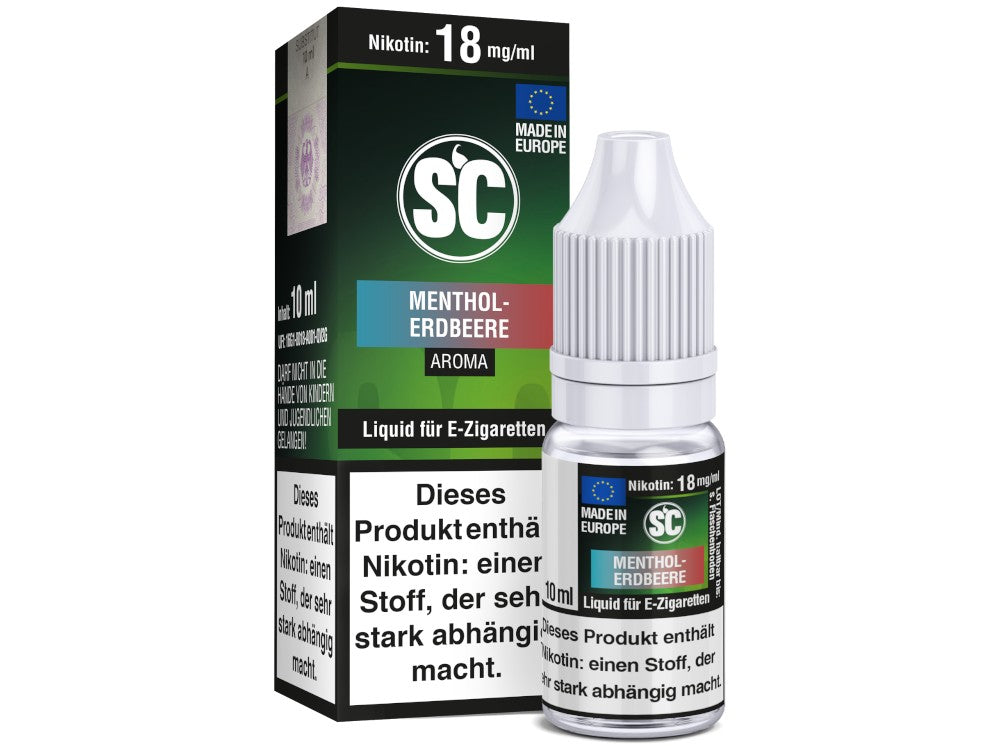 SC Liquid Menthol-Erdbeere 10 ml – Fruchtige Erdbeeren treffen auf erfrischendes Menthol