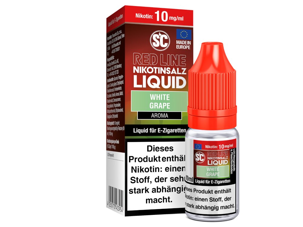 SC - Red Line - White Grape Nikotinsalz Liquid - Intensiver Weintraubengeschmack