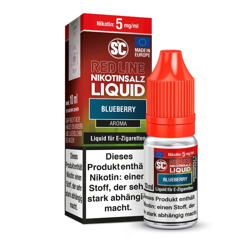 SC - Red Line - Blueberry - Nikotinsalz Liquid - Intensiver Blaubeer-Geschmack