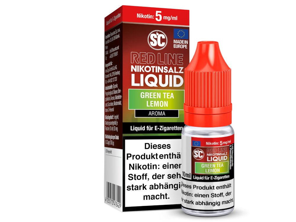 SC - Red Line - Green Tea Lemon - Nikotinsalz Liquid