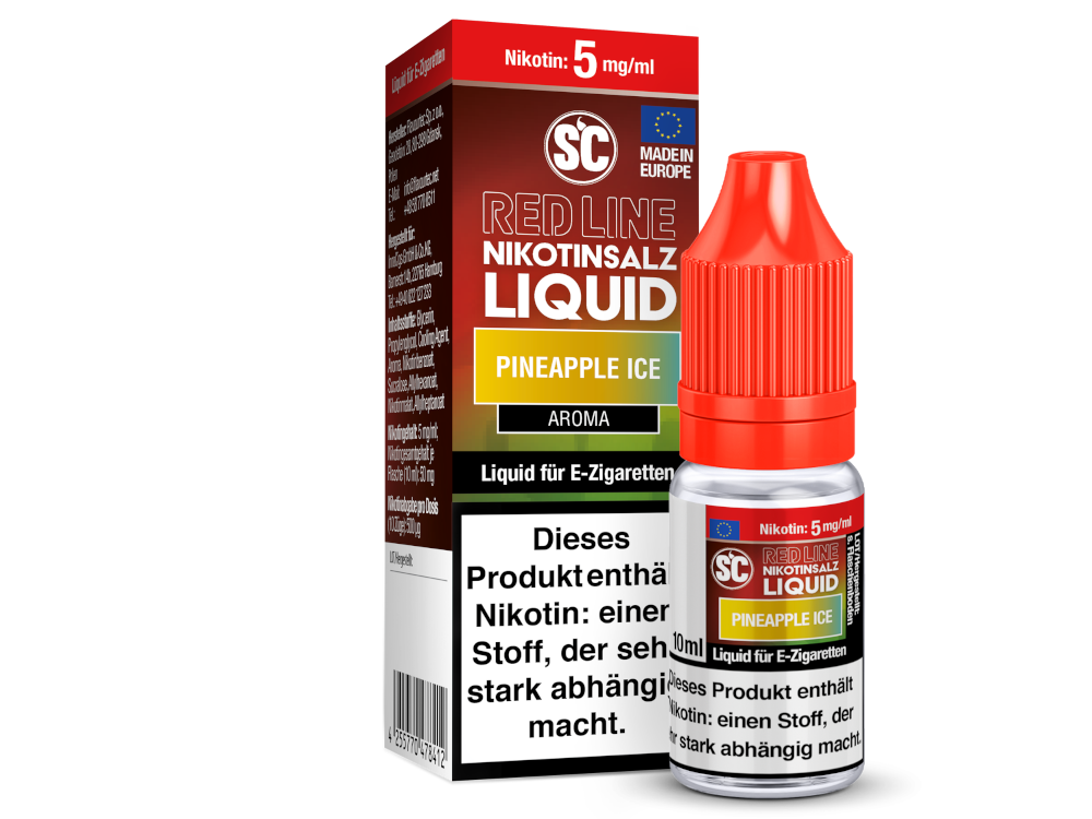 SC Red Line Pineapple Ice Nikotinsalz Liquid – Tropische Ananas mit erfrischendem Ice-Kick