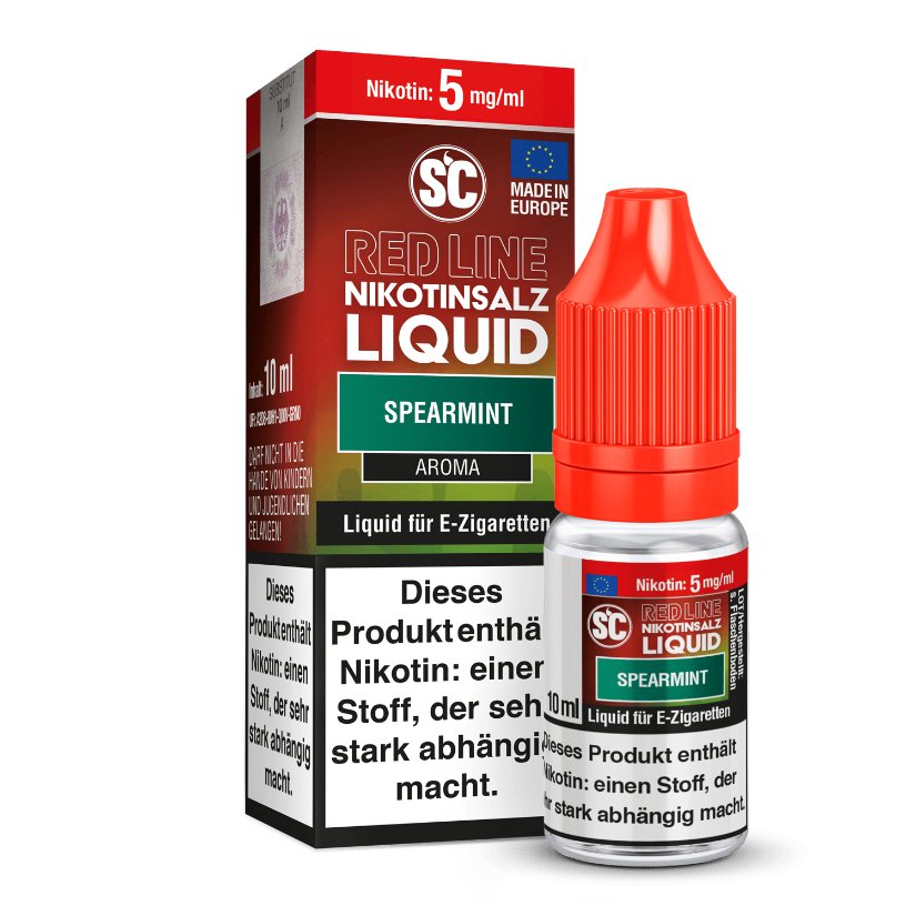 SC Red Line Spearmint Nikotinsalz Liquid - Intensiver Minz- und Mentholgeschmack