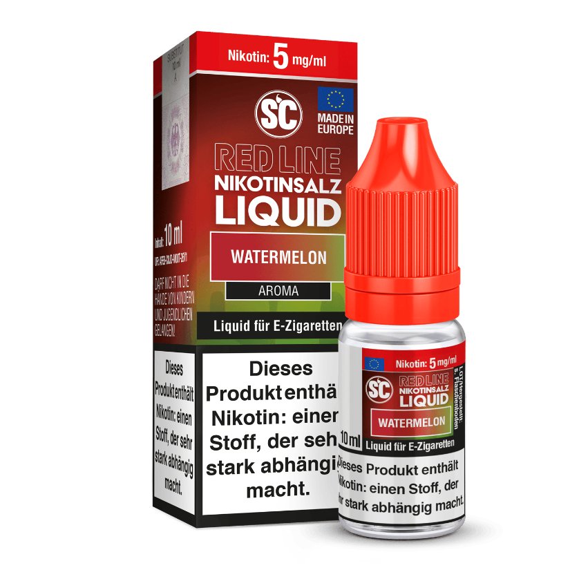 SC - Red Line - Watermelon - Nikotinsalz Liquid - Intensiver Wassermelonen-Geschmack