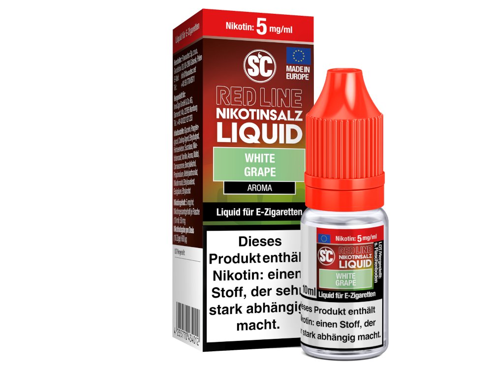 SC - Red Line - White Grape Nikotinsalz Liquid - Intensiver Weintraubengeschmack
