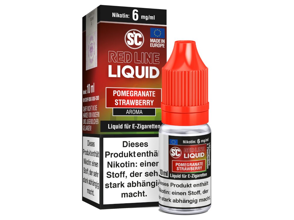 SC Red Line Nikotin Liquid - Pomegranate Strawberry