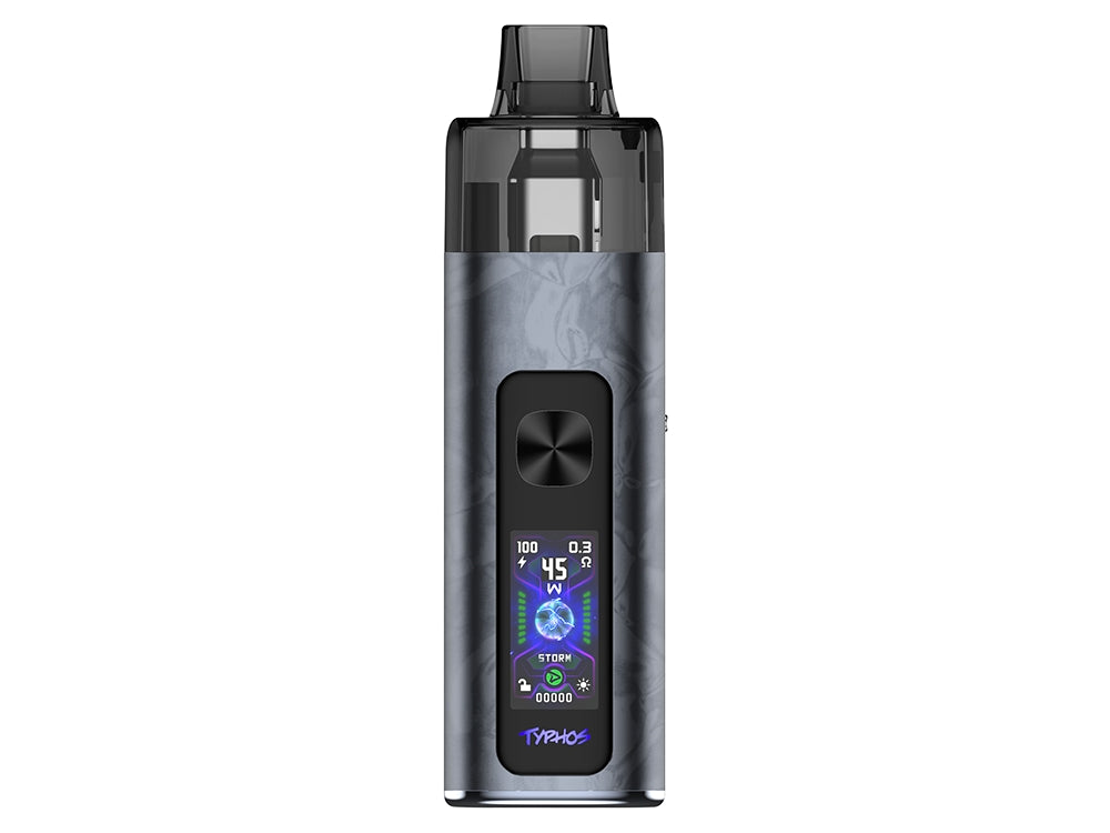 Naheinstellung der Uwell Typhos E-Zigaretten Set Komponenten, inklusive Pods und Akku